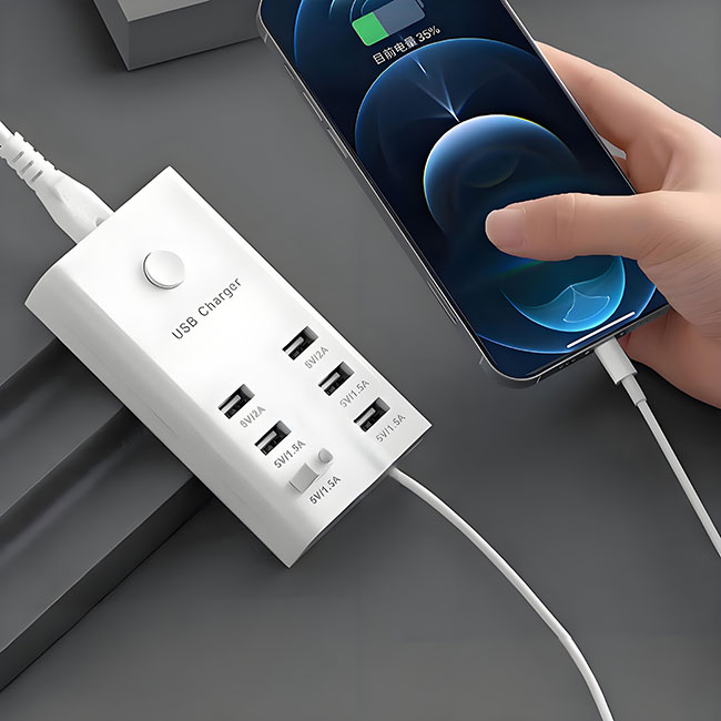 Soy un cargador USB multipuerto: potenciador de potencia