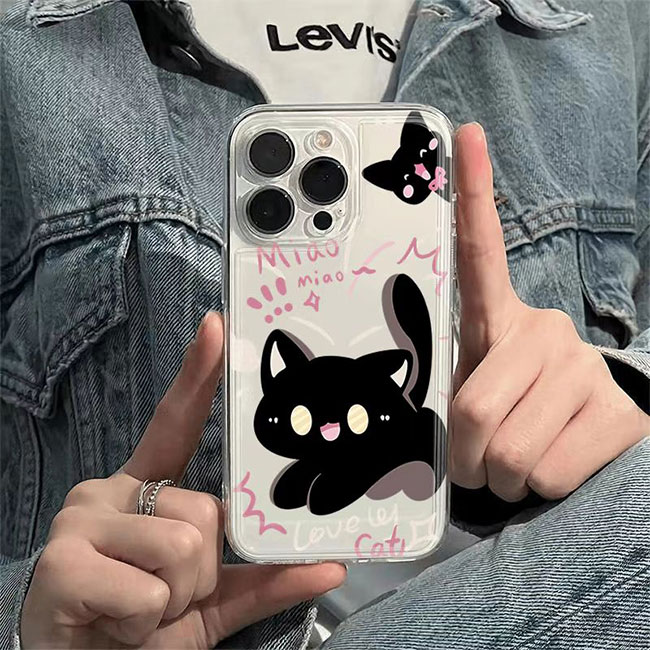 Expresión sorprendida del gato lindo, adorable en tu funda de teléfono suave