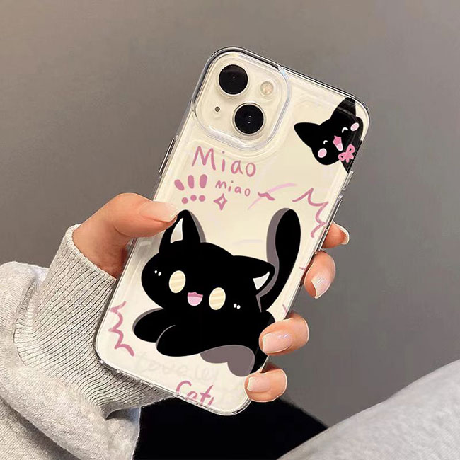 Expresión sorprendida del gato lindo, adorable en tu funda de teléfono suave